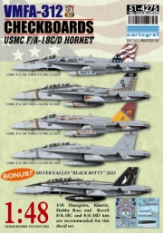 [사전 예약] DXM51-4275 1/48 USMC VMFA-32 & VMFA-115 F/A-18C/D decal set