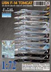 [사전 예약] DXM51-7160 1/72 USN VF-31/VF-32/VF-103/VF-213/NSAWC  F-14 Tomcat Collection #5