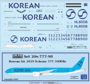 [사전 예약] 20S-777-98 1/200 Korean Air 2025 Scheme 777-300ERs