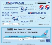 [사전 예약] 20-777-94C 1/200 Korean Air 50 Years 777-300ERs