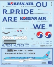 [사전 예약] 44-777-94B 1/144 Korean Air Pride 777-300ER