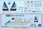 [사전 예약] 72-V22-02 1/72 US Navy VRM-30 CMV-22Bs