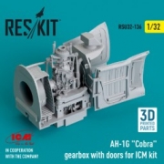[사전 예약] RSU32-0136 1/32 AH-1G "Cobra" gearbox with doors for ICM kit (3D Printed) (1/32)
