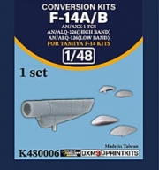 [사전 예약] DXM-K0006 1/48 F-14A/B AN/AXX-1 TCS/AN/ALQ-126 for Tamiya