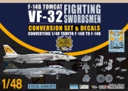 [사전 예약] DXM-S0002P1 1/48 USN F-14B VF-32 Conv. Set & Decals for Tamiya