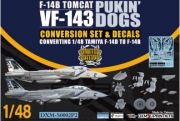 [사전 예약] DXM-S0002P2 1/48 USN F-14B VF-143 Conv. Set & Decals for Tamiya
