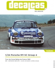 [사전 예약] DCL-DEC079 1/24 Porsche 911 SC Group 4 sponsored by Kenwood Sonauto - Tour de Corse Rallye de France 1982