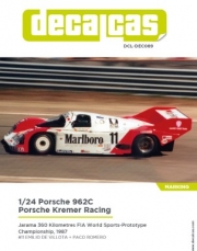 [사전 예약] DCL-DEC089 1/24 Porsche 962C Team Porsche Kremer Racing sponsored by Marlboro - Jarama 360 Kilometres FIA World Sports-Prototype Championship 1987