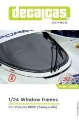 [사전 예약] DCL-MSK033 masks for 1/24 scale models: Porsche 962C - Window frames masks