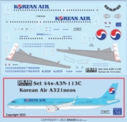 44-A3N-113C 1/144 Korean Air A321neos w/ Coroguard