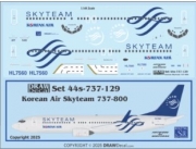 44-737-129 1/144 Korean Air Skyteam 737-800