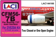 [사전 예약] LAC144166 1/144 CFM56-7B Zvezda - Two closed or One Open Engine for Zvezda