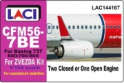 [사전 예약] LAC144167 1/144 CFM56-7BE Zvezda - Two closed or One Open Engine for Zvezda