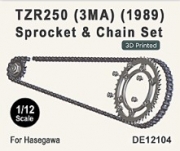 [사전 예약] DE12104 1/12 Chain and Sprocket set for TZR250 (3MA) (1989) for Hasegawa