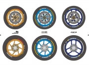[사전 예약-재생산] 12-013 1/12 Moto GP Tire & Wheels markings Decals for Tamiya Blue Stuff