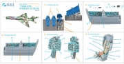 [사전 예약] QD+72242 1/72 MiG-21UM 3D-Printed & coloured Interior on decal paper (KP) (with 3D-printed resin parts)