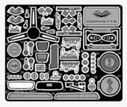 [사전 예약] 2111 1/25 1966-67 Chevrolet Corvette Detail Set for Revell / Monogram / AMT