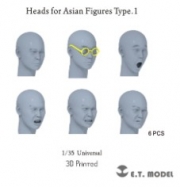 [사전 에약] P35-339 1/35 Heads for Asian Figures Type.1