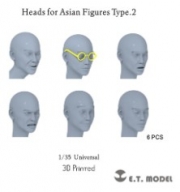[사전 에약] P35-340 1/35 Heads for Asian Figures Type.2