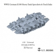 [사전 에약] P35-425 1/35 WWII German E100 Heavy Tank Sprockets & Track links(3D Printed)