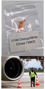 [사전 예약] TBM25 1/144 10 Orange/White TRAFFIC CONES Airport CONI Aeroporto Diorama
