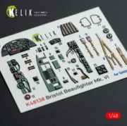 [사전 예약] K48138 1/48 Bristol Beaufighter Mk.VI - interior 3D decals for Tamiya kit (1/48) Tamiya