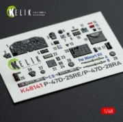 [사전 예약] K48141 1/48 P-47D - 25RE/28RA - interior 3D decals for MiniArt kit (1/48) MiniArt