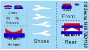 [사전 예약] TBD1120 1/8 Decals to finish Figure Pilot Statue for McLaren MP4/4 1988 Senna TBD1120