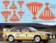 [사전 예약] TBD1023 1/8 HB Water Decals for Audi Quattro A2 Rally 1984 TB Decal TBD1023