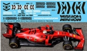 [사전 예약] TBD378 1/8 Ferrari SF90 Formula 1 2019 F1Test Mission Winnow Decals TBD378