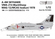[사전 예약] FD72085 1/72 A-4M SKYHAWK VMA-214 BlackSheep  MAG-12/MCAS Iwakuni 1978