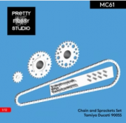 [사전 예약] MC61 1/12 Tamiya Ducati 900SS Detail-up Chain and Sprockets set