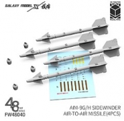 [사전 예약] FW48040 1/48 AIM-9G/H SIDEWINDER AIR-TO-AIR MISSILE(4PCS)