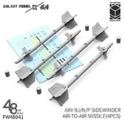 [사전 예약] FW48041 1/48 AIM-9J/N/P SIDEWINDER AIR-TO-AIR MISSILE(4PCS)