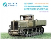 [사전 예약] QD+35157 1/35 Komintern Artillery Tractor 3D-Printed & coloured Interior on decal paper (Trumpeter) (with 3D-printed resin parts)