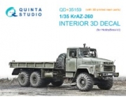 [사전 예약] QD+35159 1/35 KrAZ-260 3D-Printed & coloured Interior on decal paper (HobbyBoss) (with 3D-printed resin parts)