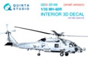 [사전 예약] QDS-35166 1/35 МН-60R Seahawk 3D-Printed & coloured Interior on decal paper (Kitty Hawk) (Small version)