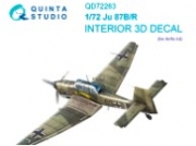 [사전 예약] QD72263 1/72 Ju 87B/Ju 87R 3D-Printed & coloured Interior on decal paper (Airfix)