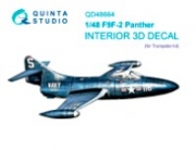[사전 예약] QD48664 1/48 F9F-2 Panther 3D-Printed & coloured Interior on decal paper (Trumpeter)