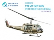 [사전 예약] QD48670 1/48 UH-1D early/UH-1H early 3D-Printed & coloured Interior on decal paper (Kitty Hawk)