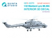 [사전 예약] QDS-32270 1/32 Lynx Mk88a 3D-Printed & coloured Interior on decal paper (Revell) (Small version)