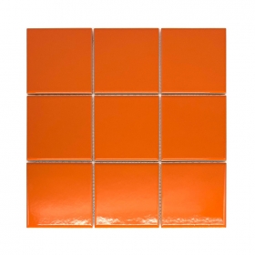 G98-ORANGE / 모자이크타일 / 300*300 / 유광 / 1Box 11장 1㎡