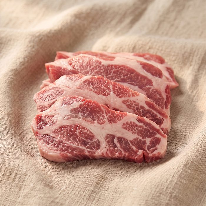 이베리코 흑돼지 목살 항정살 갈비살 늑간살 구이용 3종 300g 스페인산