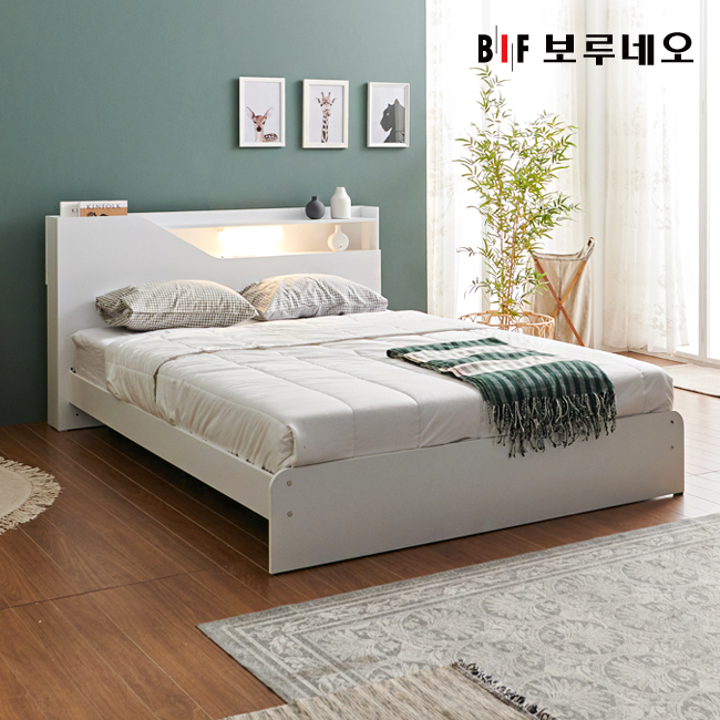 앳홈 블랑 LED 일반형 침대(SS)-쟈가드독립40T매트리스