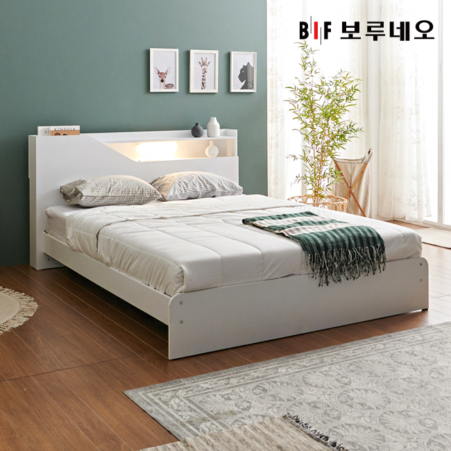앳홈 블랑 LED 일반형 침대(SS)-쟈가드7존독립매트리스