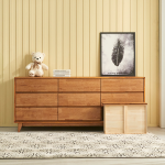 앳홈 다빈치 러버우드 원목 3단 1800 와이드 서랍장 (서랍9개)