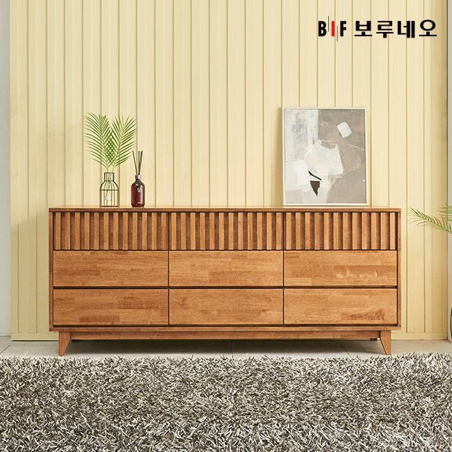 앳홈 비엔나 러버우드 원목 3단 1800 와이드 서랍장 (서랍9개)