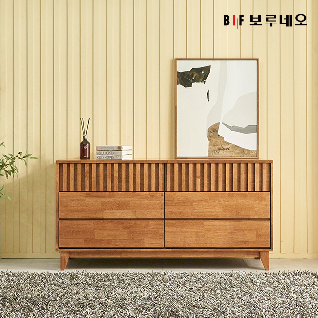 앳홈 비엔나 러버우드 원목 3단 1500 와이드 서랍장