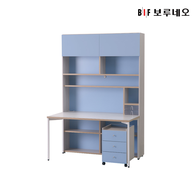 앳홈 데스크 1400폭 전면책상세트 (이동서랍장포함)