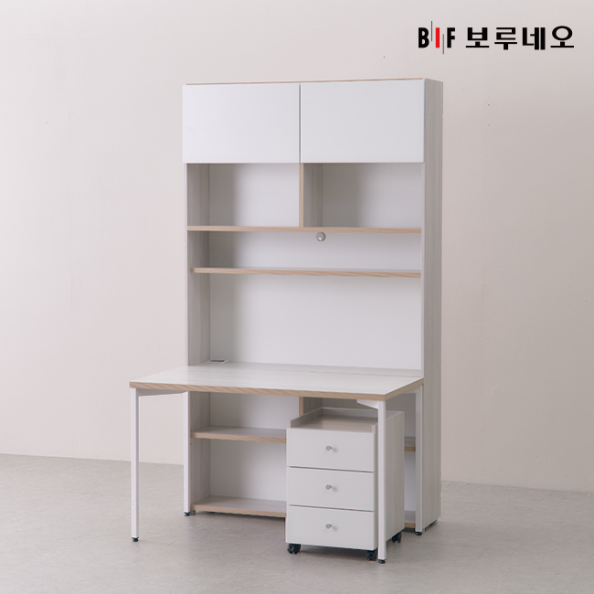 앳홈 데스크 1200폭 전면책상세트 (이동서랍장포함)